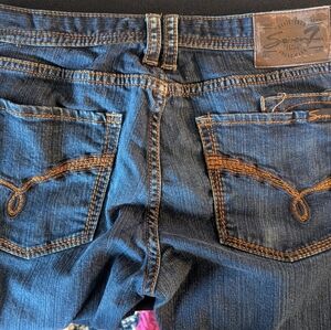 7 For All Mankind Dark Blue Boot Cut Jeans